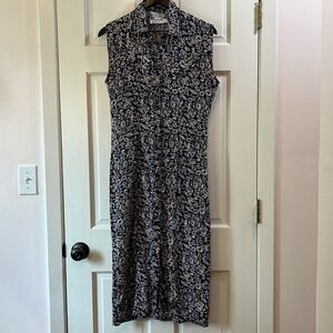 Vintage Hollywood & Vine Maxi Floral Shirt Dress - Size Medium